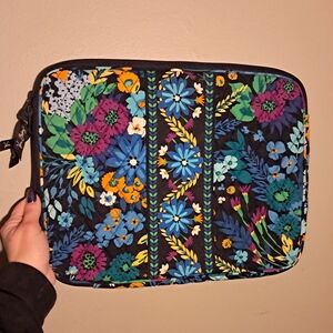 Vera Bradley Black Floral Laptop Sleeve